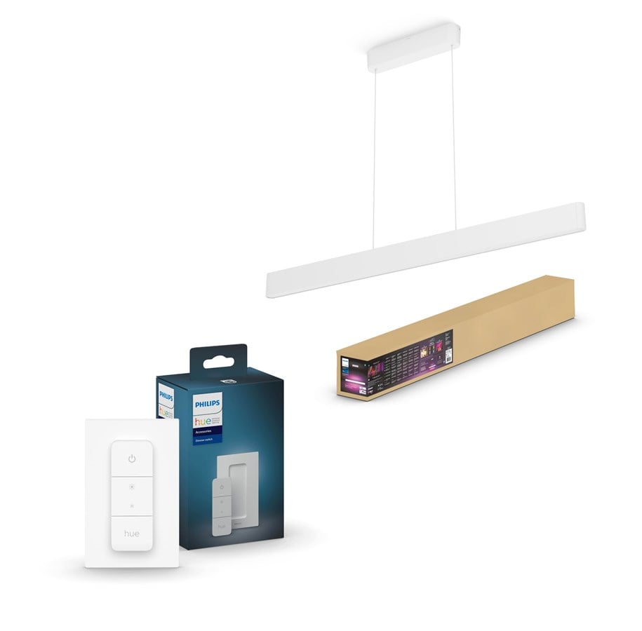 Smart-Home - Philips Hue Ensis (Weiß) + Dimmer Switch V2 - 8500643