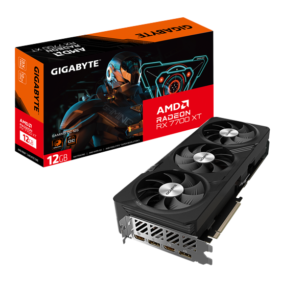 AMD Radeon™ Grafikkarte und Verpackung