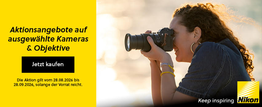Aktionsangebot für ausgewählte Nikon-Kameras und -Objektive - Proshop